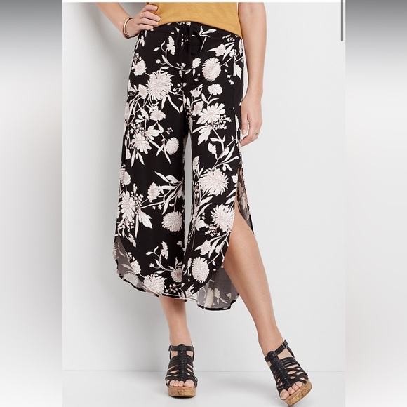 Maurice’s Floral Gaucho Flyaway Pants Sz XXL - Picture 3 of 12